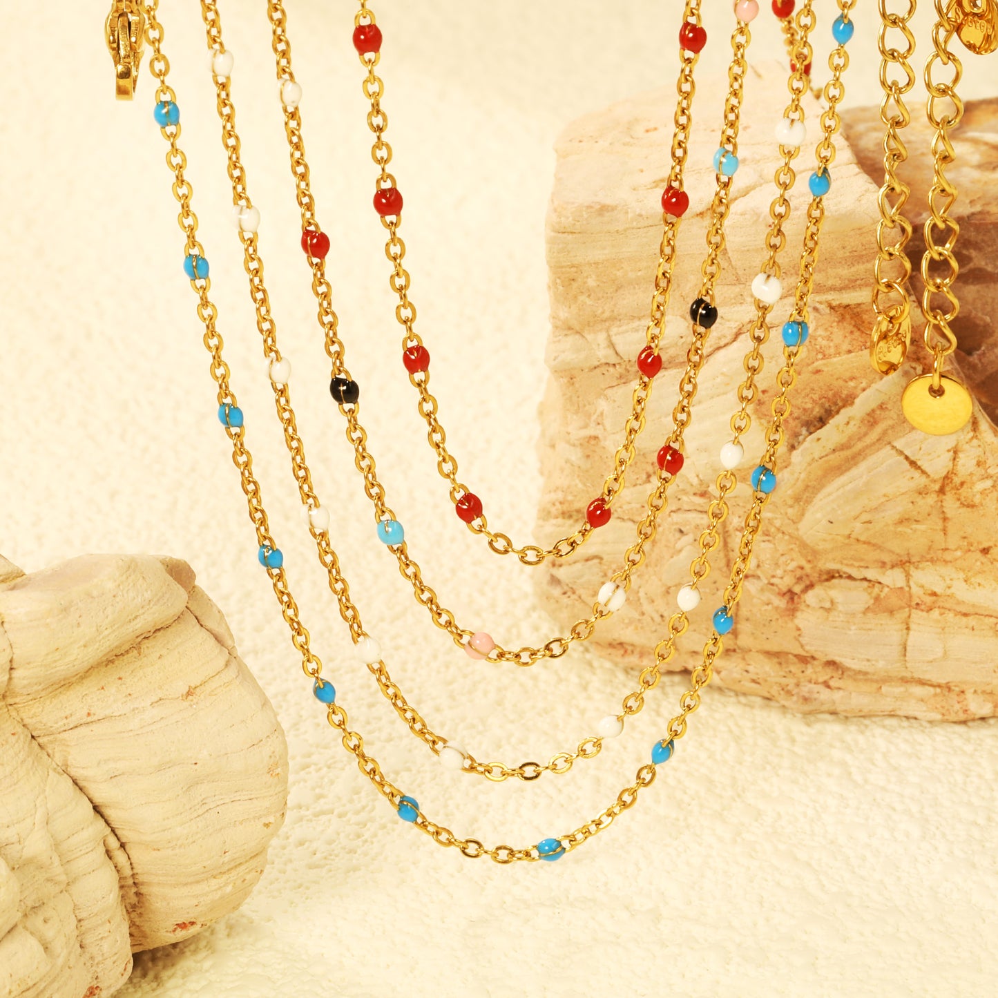Colourful Dot Drip Necklace