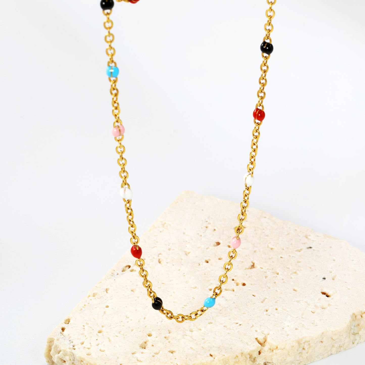 Colourful Dot Drip Necklace