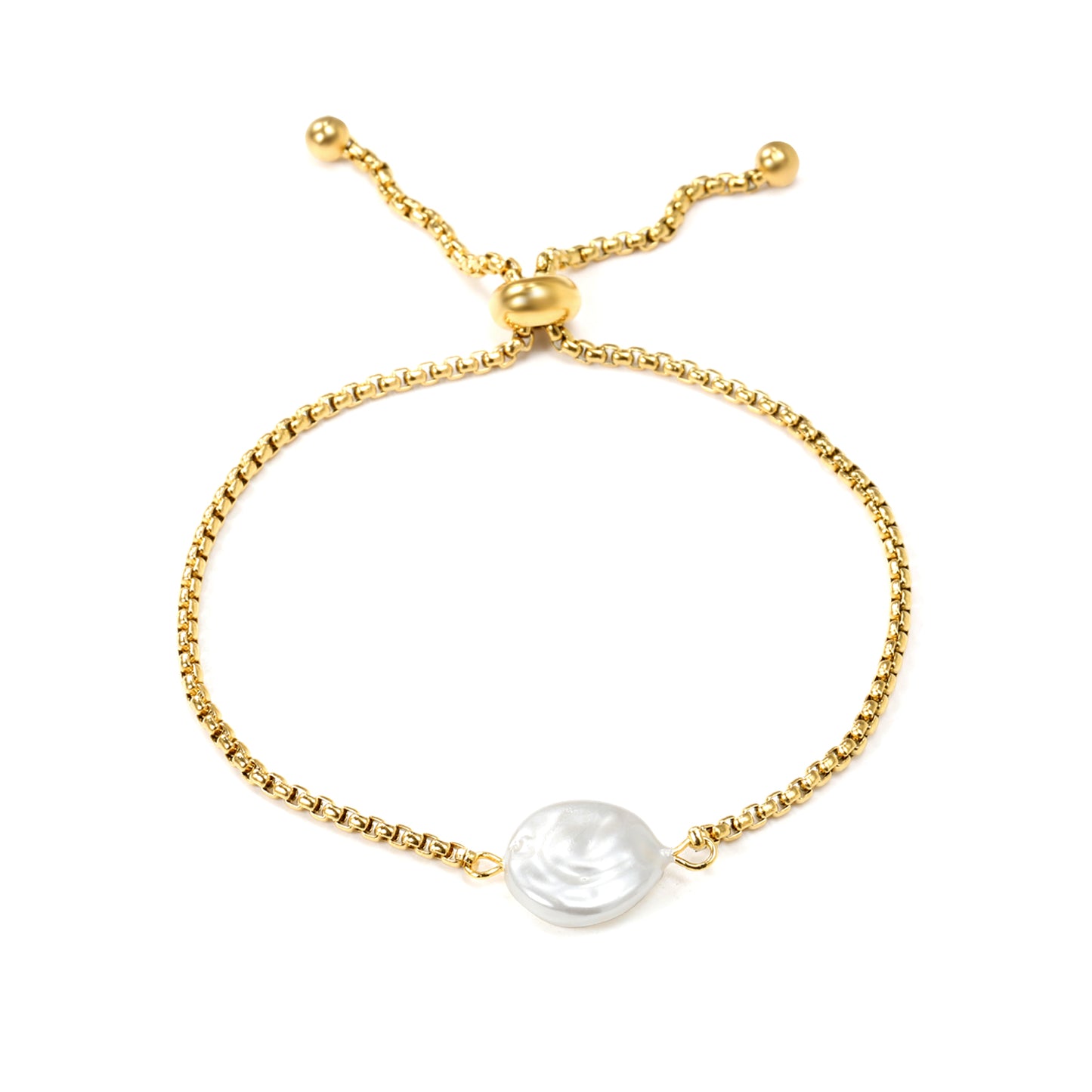 Pearl Disc Adjustable Bracelet