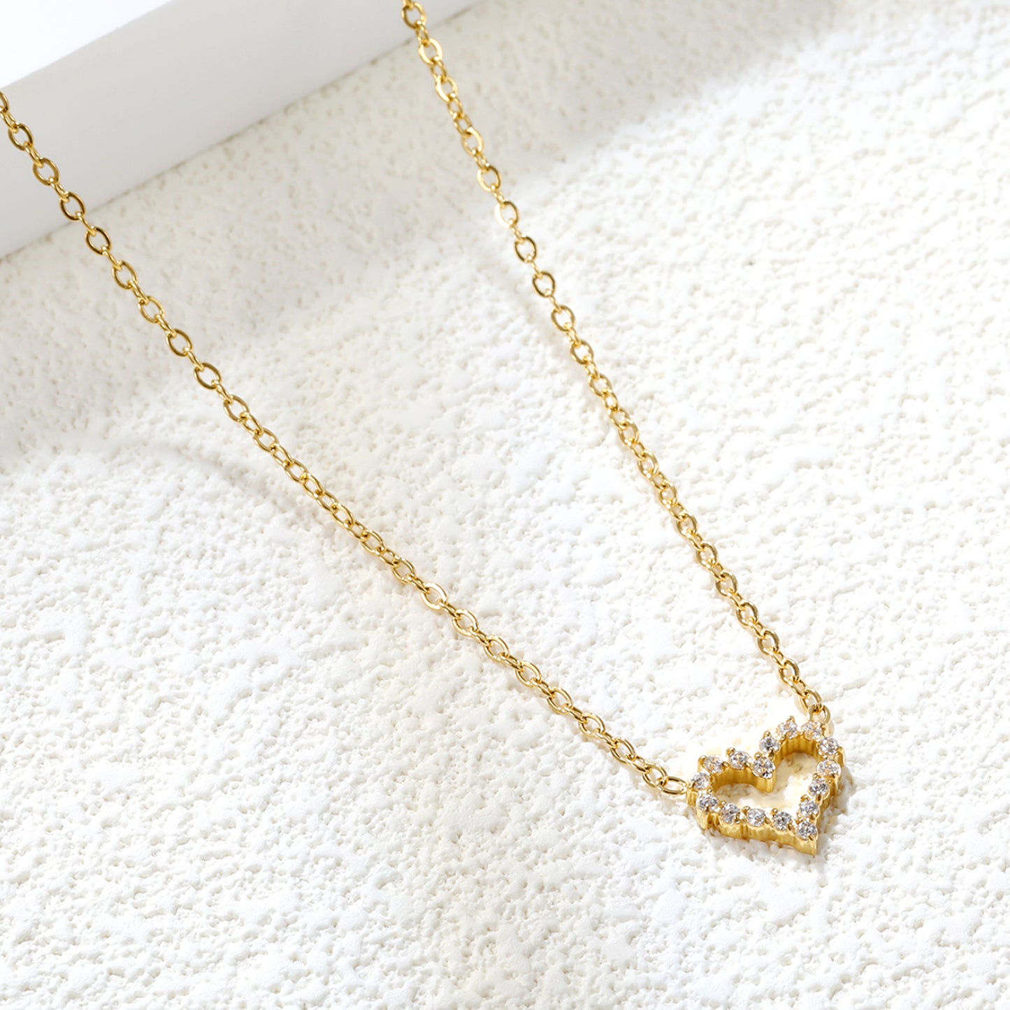 Cubic Zirconia Heart Necklace