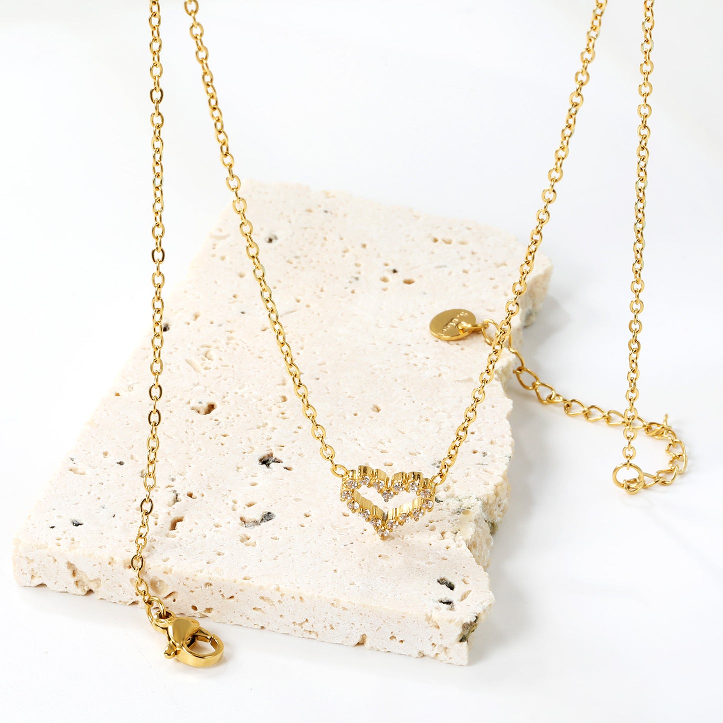 Cubic Zirconia Heart Necklace
