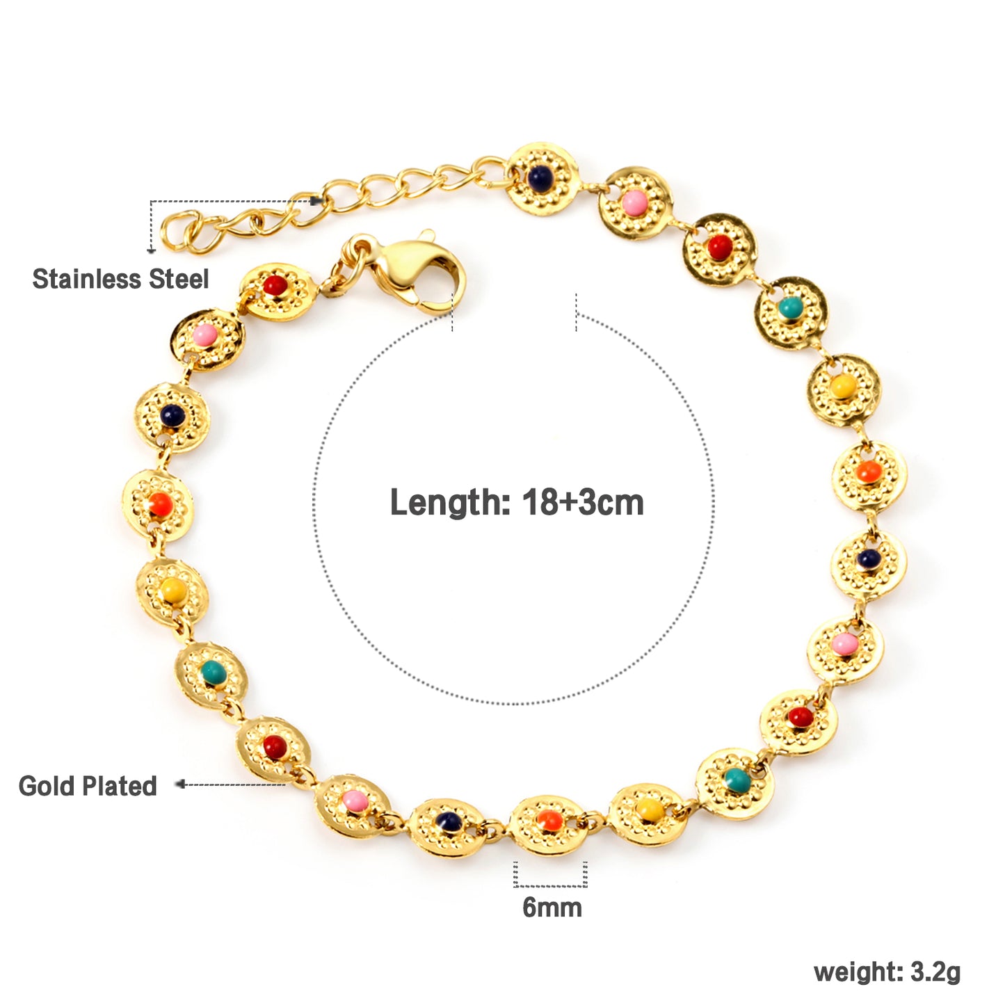 Boho Disc Bracelet