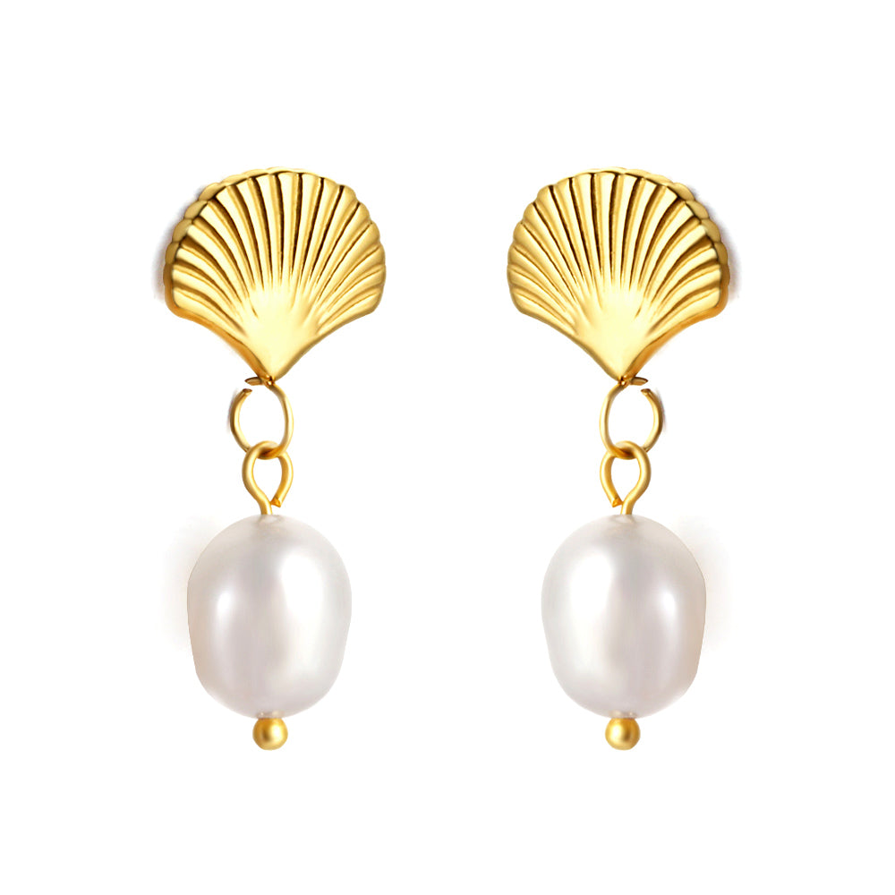 Shell and Pearl Earrings