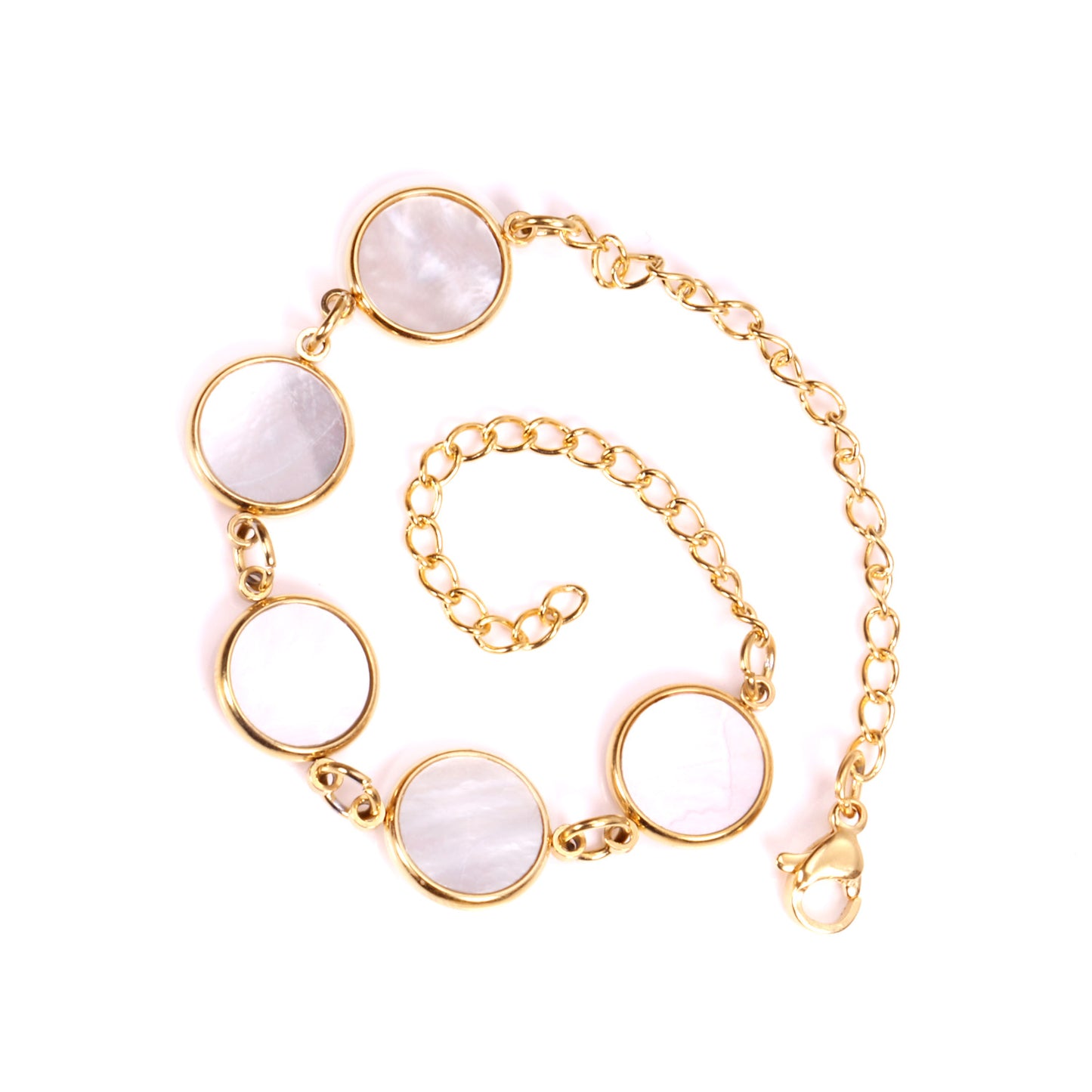Mother of Pearl Disc Bracelet