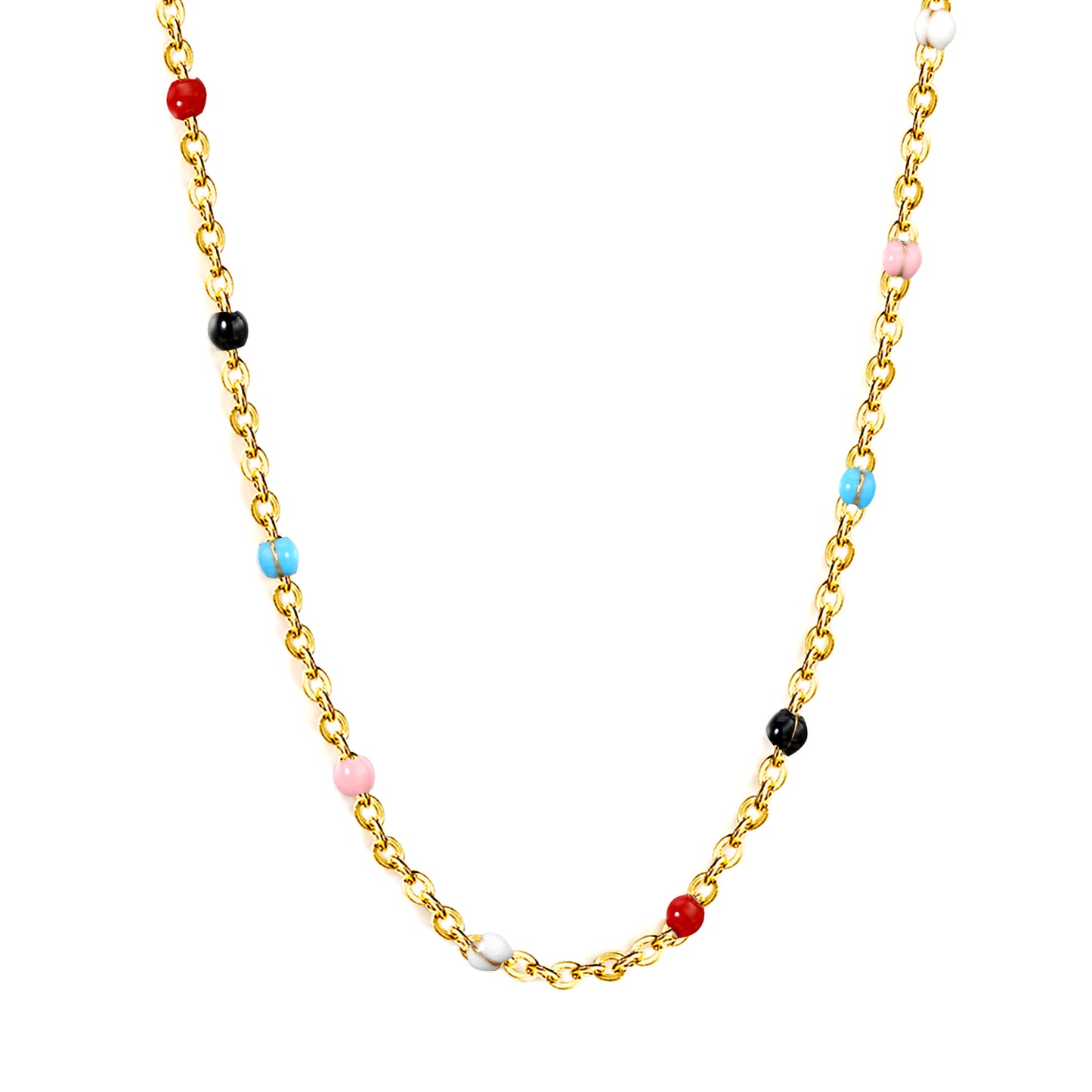Colourful Dot Drip Necklace