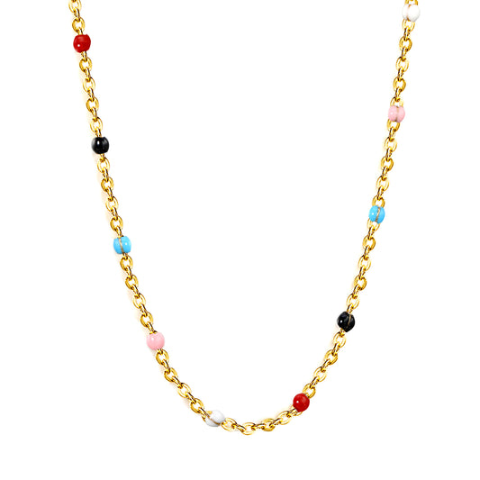 Colourful Dot Drip Necklace