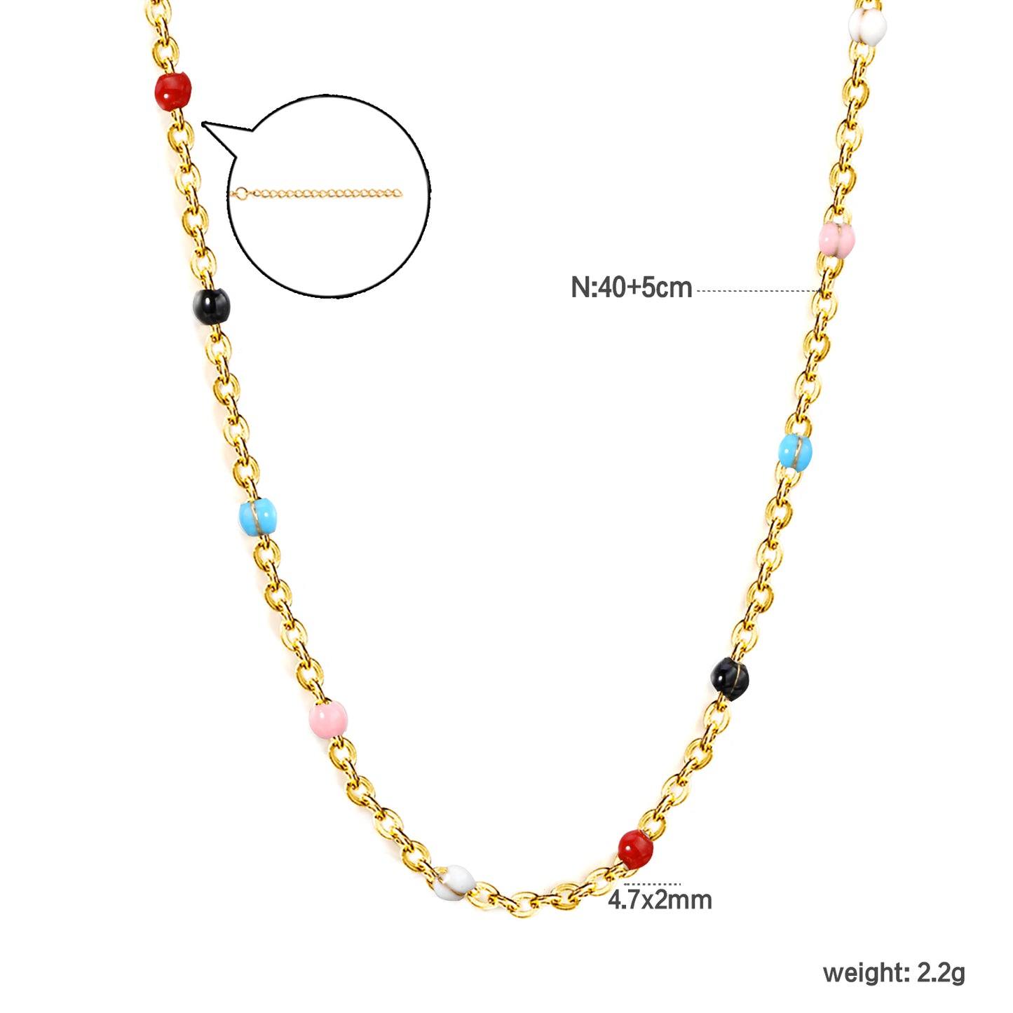 Colourful Dot Drip Necklace