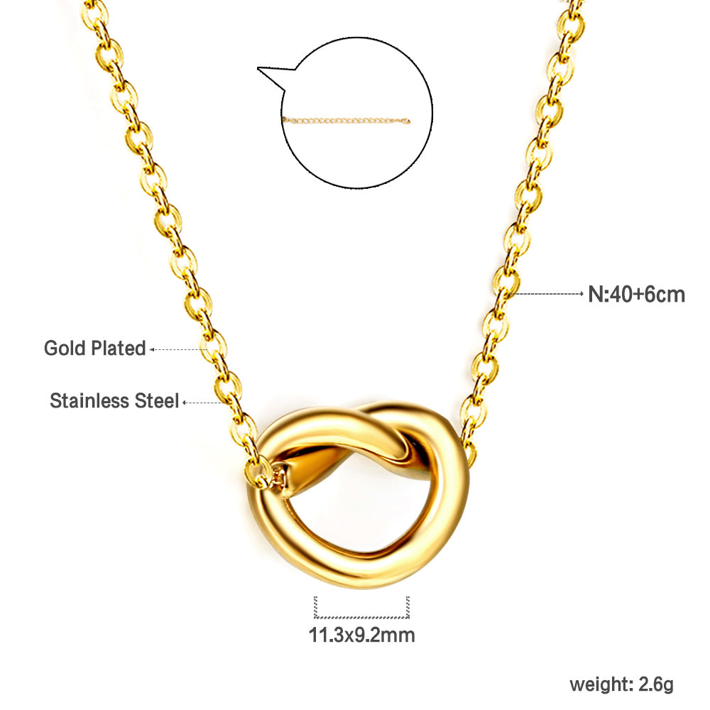Forget Me Not Knot Necklace