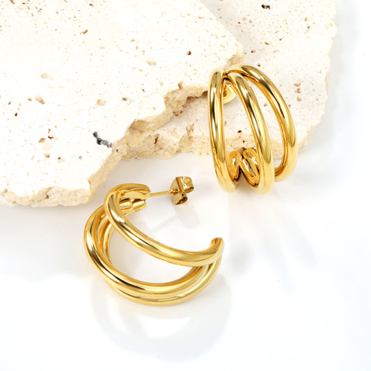 Triple Hoops Earrings