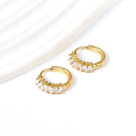 Cubic Zirconia Huggies
