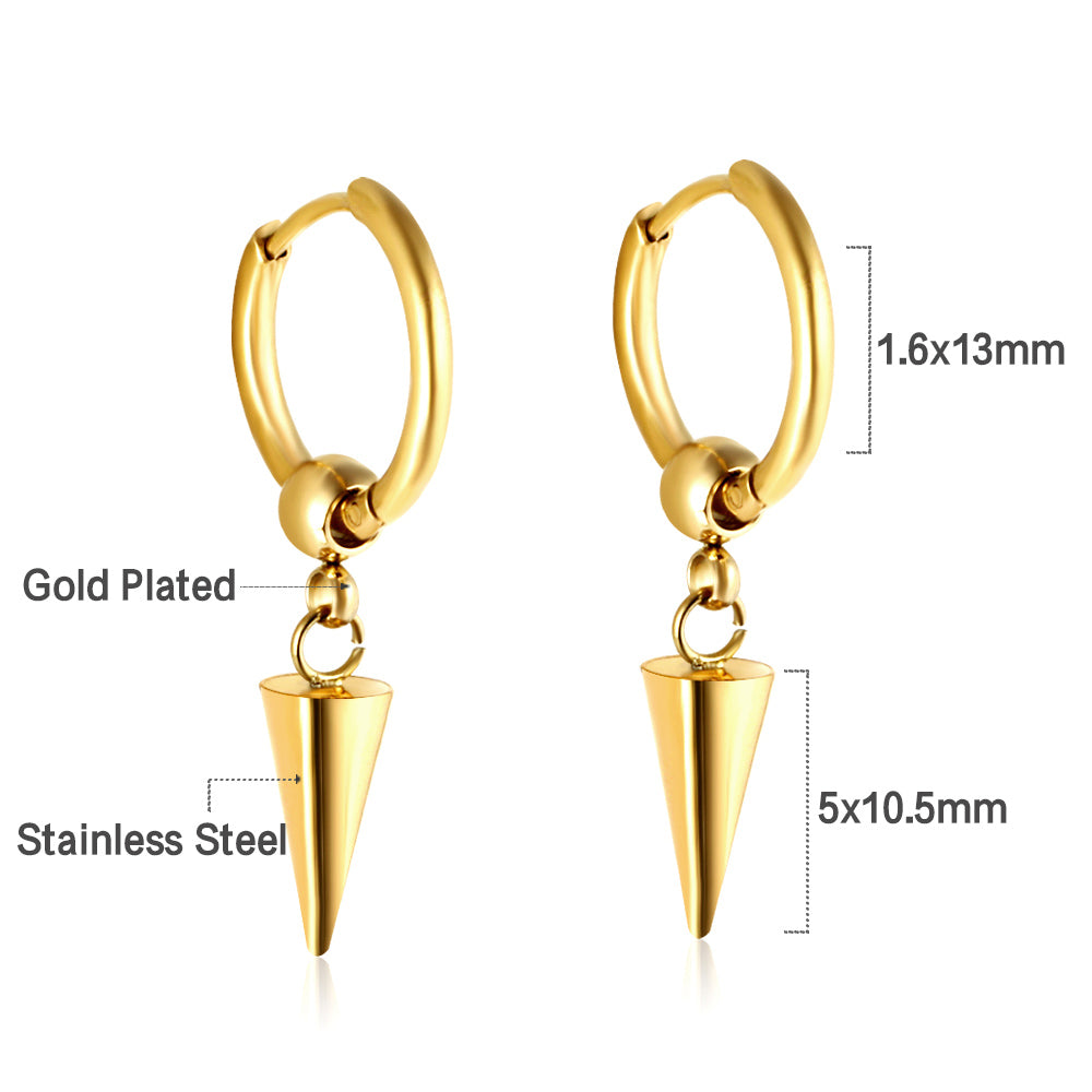 Stilleto Charm Huggies