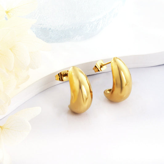 Tear Drop Stud Earrings