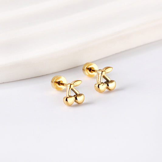Kids Cherry Stud Earrings